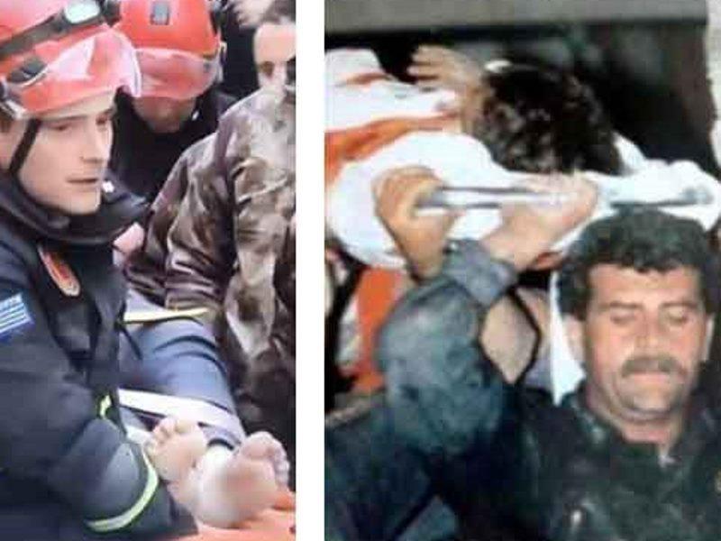 ΣΥΓΚΛΟΝΙΣΤΙΚΟ: Ο γιος του πυροσβέστη Νίκα που είχε σώσει τον μικρό Ανδρέα στο Αίγιο… σώζει παιδάκι από τα ερείπια – ΦΩΤΟ