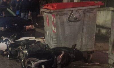 ΠΑΤΡΑ - ΤΡΟΧΑΙΟ: Αυτοκίνητο έπεσε πάνω σε ΙΧ και 2 μηχανάκια στην Αγιάς Σοφίας - ΦΩΤΟ