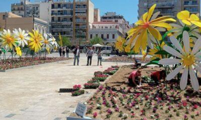 Πάτρα: Στολίζεται εξαιρετικά για την Πρωτομαγιά η πλατεία Γεωργίου - ΦΩΤΟ