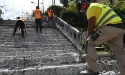 Πάτρα: Με γοργούς ρυθμούς οι εργασίες στις σκάλες Αγίου Νικολάου