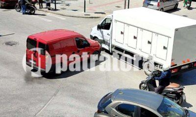 Πάτρα - Τώρα: Τροχαίο στη διασταύρωση των οδών Ελληνός Στρατιώτου και Αγίας Σοφίας - ΦΩΤΟ