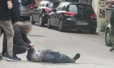 Τροχαίο ατύχημα με δικυκλιστή στην συμβολή των οδών Αγίου Νικολάου και Κανακάρη στην Πάτρα - ΦΩΤΟ