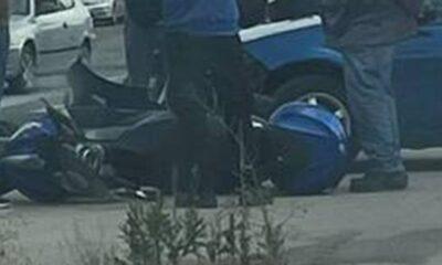 Τροχαίο ατύχημα με Ι.Χ. και δίκυκλο στη Λεύκα Πατρών: Ο οδηγός του δικύκλου τραυματίστηκε