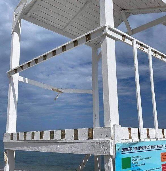 ΠΑΤΡΑ: Η καταστροφή του πύργου στην παραλία των Βραχνέικων - ΦΩΤΟ