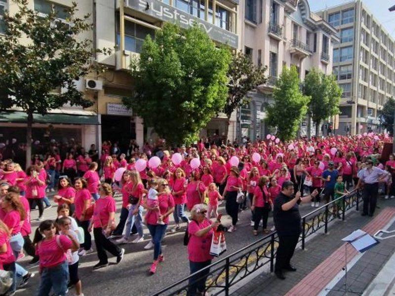 Ροζ Περίπατος στην Πάτρα: Μήνυμα Πρόληψης για τον Καρκίνο του Μαστού - ΦΩΤΟ