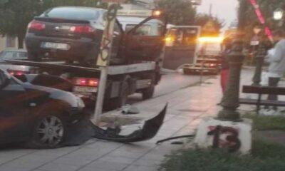 ΠΑΤΡΑ: Τροχαίο - Αυτοκίνητο ανέβηκε στην Πλατεία