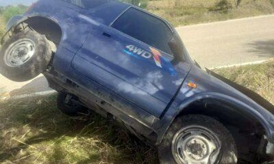 Τζιπ Εξετράπη από την Πορεία του στην Περιμετρική Οδό - Ο Οδηγός Απεγκλωβίστηκε και Μεταφέρθηκε στο Νοσοκομείο