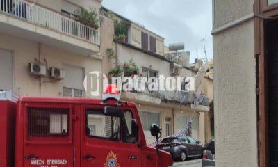 ΠΑΤΡΑ: Μπαλκόνι έπεσε από σπίτι - ΦΩΤΟ