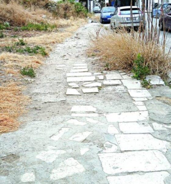 ΠΑΤΡΑ-Η οδός Γερμανού: Από τα χειρότερα πεζοδρόμια στην Πάτρα, σε...ελπίδα ανανέωσης!