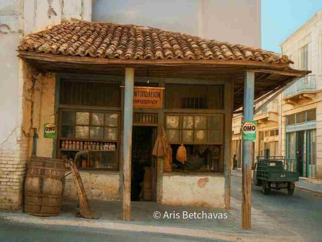 Patras, Markato, Spyropoulos grocery store, 1960s Greece, old grocery stores, traditional grocery, Patras history, neighborhood social life, old neighborhoods of Patras, Patras memories, local history, social cohesion, vintage shops, traditional professions, retro grocery store