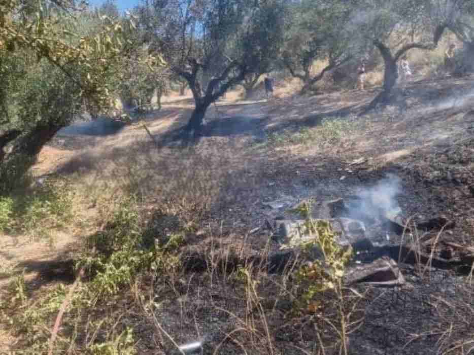 Ανθούπολη Πάτρας, πυρκαγιά, οικοπεδική έκταση, ελιές, οδός Γρεβενών, σπίτια, κάτοικοι, λάστιχα ποτίσματος, πυροσβεστική υπηρεσία, άμεση επέμβαση, ισχυροί άνεμοι, κατάσβεση, μισή ώρα, κίνδυνος, θερινή περίοδος, επαγρύπνηση