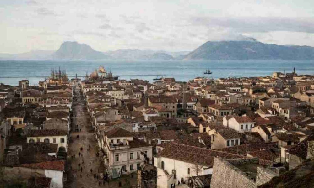 Πάτρα, Patra, Patras, Αγίου Νικολάου, Agiou Nikolaou, σκάλες Αγίου Νικολάου, Agiou Nikolaou stairs, Agiou Nikolaou steps, φωτογραφία 1926, photo 1926, Gabriel Jacob, επιχρωματισμένη φωτογραφία, colorized photo, ιστορία Πάτρας, Patras history, παλιά Πάτρα, old Patras, αστικό τοπίο, urban landscape, τοπόσημα Πάτρας, Patras landmarks, πριν και μετά, before and after, 1934,