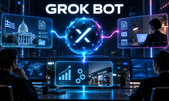 Grok Bot ως AI συνεργάτης που συντονίζει δημόσιο τομέα, ιδιωτική εργασία και επιχειρηματικές λειτουργίες