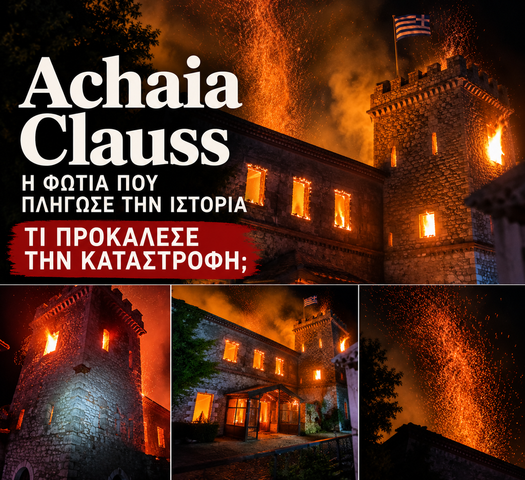 Φωτιά στην Achaia Clauss στην Πάτρα – η ιστορική Κάβα Δανιηλίδος στις φλόγες