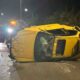 άτρα, τροχαίο, ανατροπή οχήματος, τροχαίο ατύχημα, νυχτερινό ατύχημα, εκτροπή οχήματος, Αχαΐα, ειδήσεις Πάτρα, έκτακτη επικαιρότητα, Patra, Patras, traffic accident, car rollover, car crash, night accident, vehicle derailment, Achaia, Patras news, breaking news,